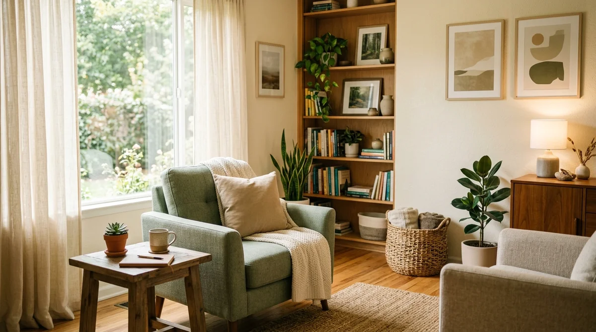 Calm therapeutic space with natural light — anxiety therapy in New Jersey