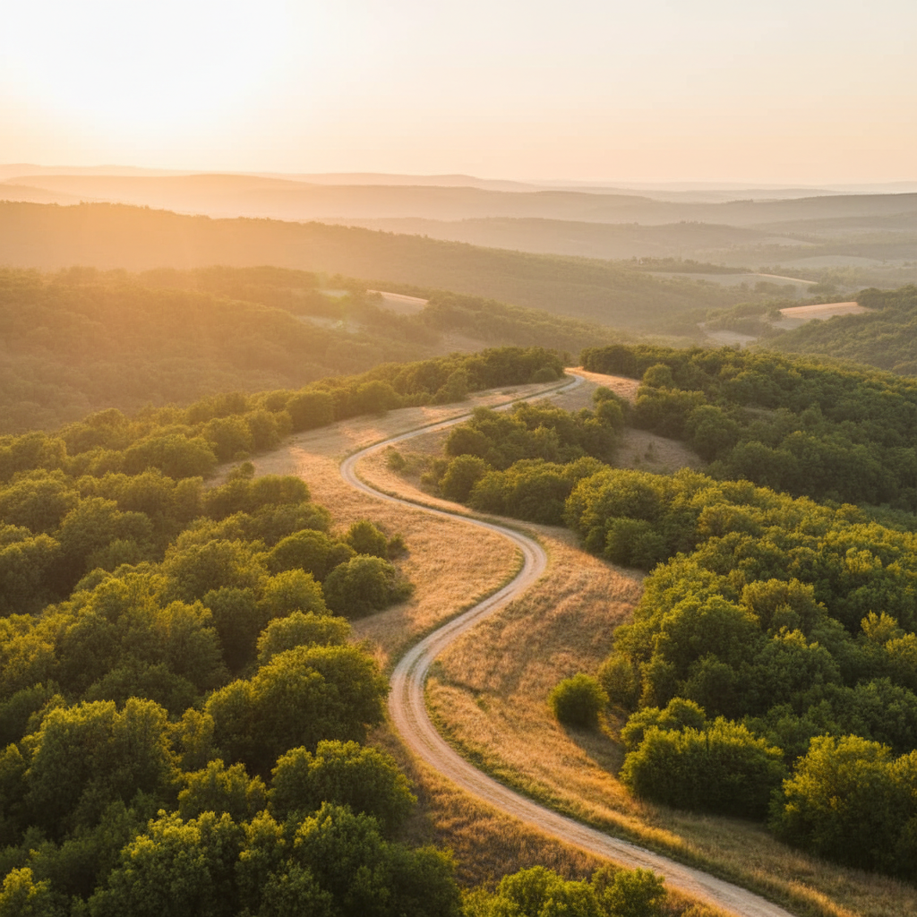 Peaceful New Jersey landscape at golden hour — virtual therapy serving all of NJ
